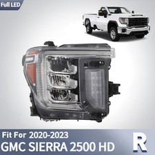 Full LED Headlight For 2020-2023 GMC Sierra 2500 HD w/LED Signal Lamp Right Side