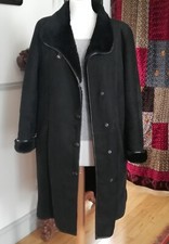Manteau femme taille 40 en peau lainée