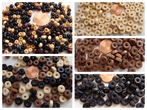 Perles bois rondelles - rondelles, 8mm