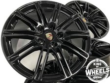 GENUINE PORSCHE 21 INCH CAYENNE 958 SPORT WHEELS RIMS 7P5601025BF 92A GLOSS BLACK
