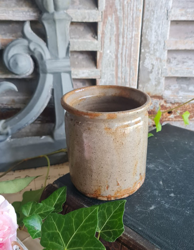 Ancien pot confiture conique - pot,