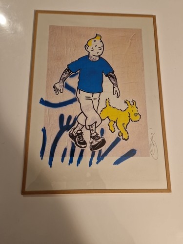 Tintin milou cadre street - tintin,