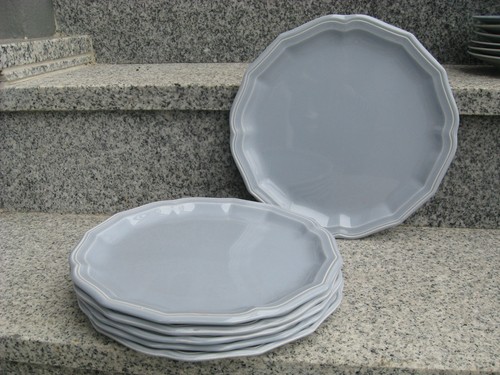 Assiettes plates faïence - 6,