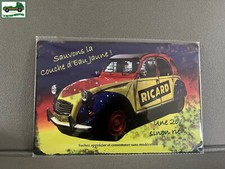 Citroen 2CV Ricard Pastis 20 x 30 cm car metal plate