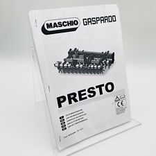 Maschio Gaspardo Cover Crop Presto Mode D 'em Ploi Wartungsanweisung 2011