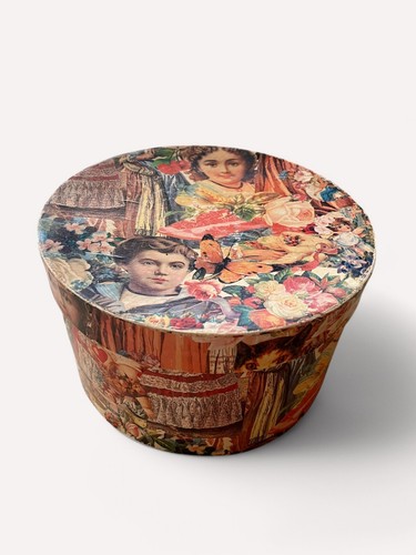 Boite chapeau vintage en - à,