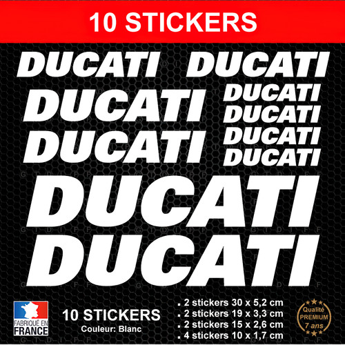 Stickers ducati blanc - ducati,