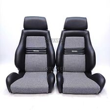 【1 PAIR】AUTHENTIC RECARO LSB BLACK HOUNDTOOTH