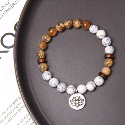 Bracelet perles jaspe - bracelet, de