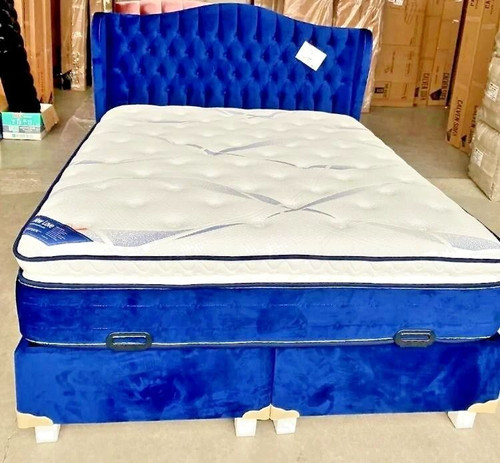 Lit double bleu - double,