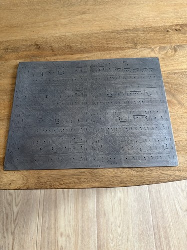 Rare plaque étain gravée - rare, en