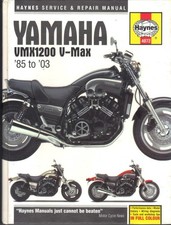 YAMAHA V-MAX,VMAX,VMX1200,VMX-12 HAYNES MANUAL 1985-2003 "HARDBACK"