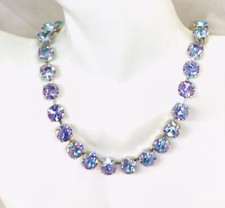 Vitrail  Light Crystal Cup Chain Necklace, Lavender Crystal Tennis Necklace