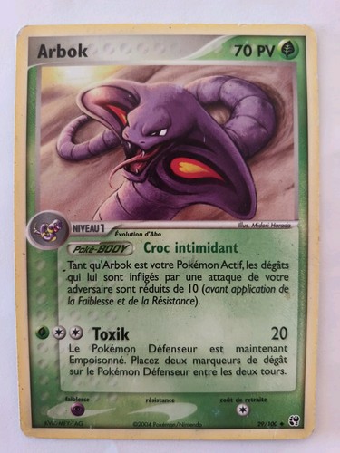 Carte pokémon arbok 100 - carte, 29/100