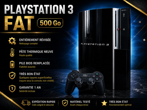 Ps3 fat 500 garantie - 500,