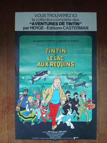 Rare affiche tintin - le, lac