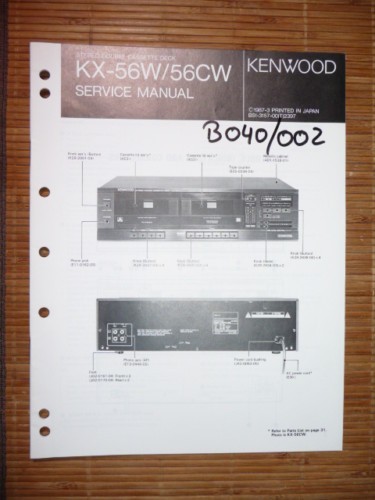 Manuel service kenwood - manuel,