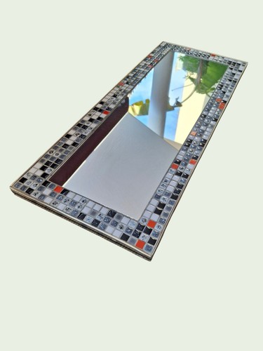 Miroir céramique polychrome - miroir,