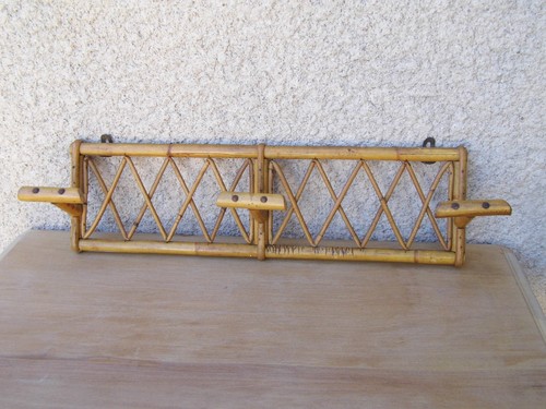 Porte manteau rotin ancien - porte,