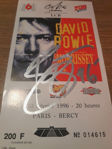 David bowie autograph ticket - david,