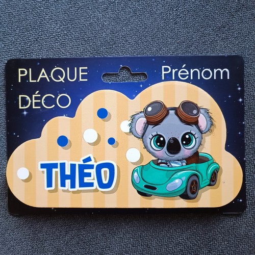 Theo plaque adhésive prénom - adhésive,
