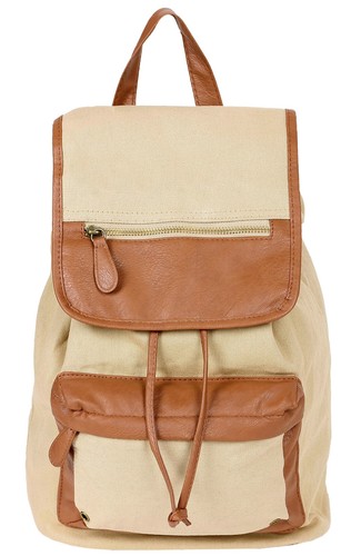 Sac dos beige - a4,, tissu
