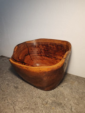 Saladier / coupe  en bois Olivier signé Tony Bain Vallauris. Années 60