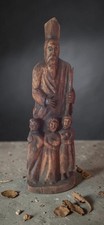 ancienne statue en bois de