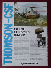 1987 PUB THOMSON-CSF GERFAUT GRIFFON RADAR GAZELLE HELICOPTERS FRENCH AD