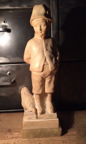Statuette enfant l - et, l'oie