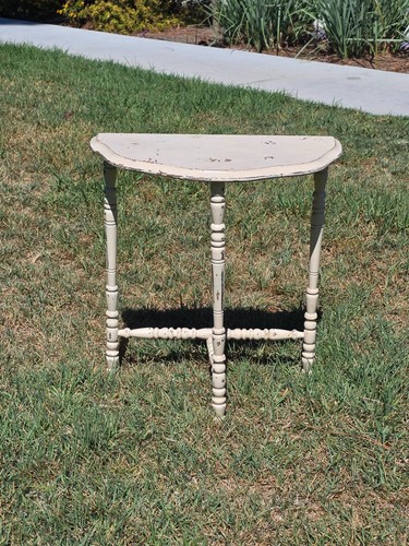 Vintage demilune console table - vintage,