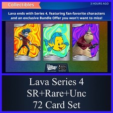 SERIES 4 LAVA SR+RARE+UNC 72 CARD SET-TOPPS DISNEY COLLECT
