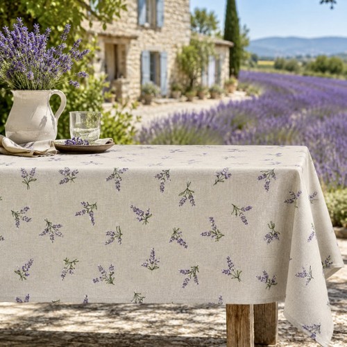 Nappe rectangle lavandes - 350, x