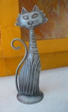 Chat décoratif en métal