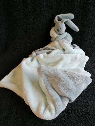 Doudou lapin couverture bleu - doudou,