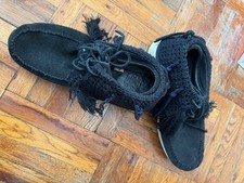 Visvim FBT Handmade Men’s shoes black with special details on the moccasin 
