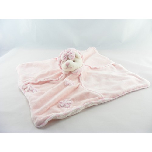 Doudou plat carré ours rose - carré,