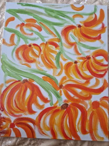 Peinture tableau tournesols