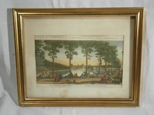 ANCIENNE GRAVURE SOUS VERRE