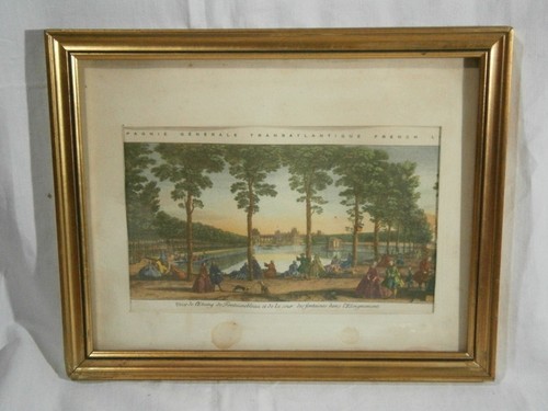 Ancienne gravure sous - ancienne, verre