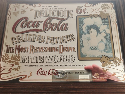 Miroir publicitaire coca cola - miroir, coca-cola