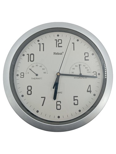 Mebus horloge murale - murale, argent