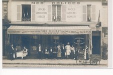 PHOTO CARD TO LOCATE: paris(?) auto-siphon scooter, mes delices, restaurant