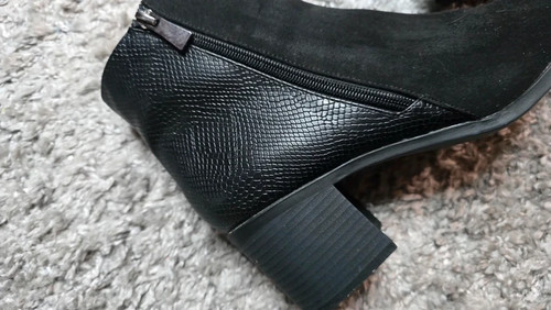 Bottes bottines noir daim - bottines,