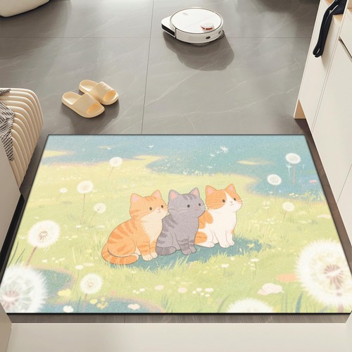 Tapis entrée gris orange - tapis,