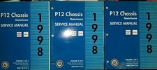 Manuel d'entretien atelier camping-car Chevrolet GMC P 12 1998 3 vol set