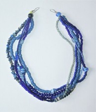 Collier Touareg 5-en-1  (Lapis-lazuli & Perles du désert)