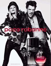 ADVERTISEMENT ADVERTISING PERFUME PACO RABANNE BLACK XS L'EXCES FASHION 1 PAGE