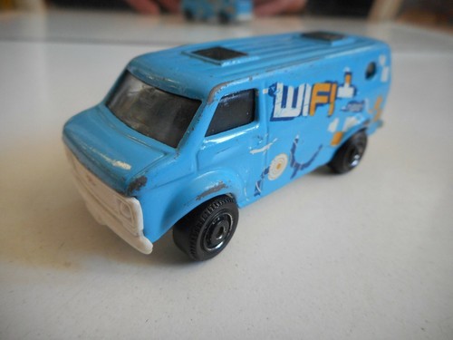 Matchbox chevy van bleu - van,