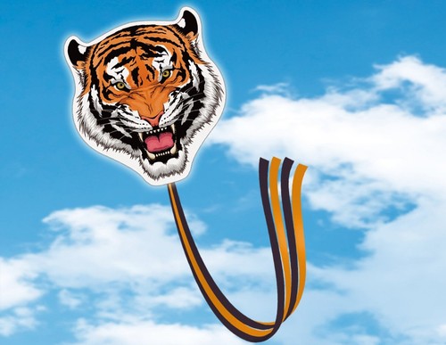 Cerf volant tigre 70x74cm - cerf-volant,